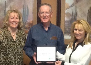 Left to right: Gaye Stockman, President & CEO, Mesquite Regional Business, Inc.; George Gault, Chair of the Board, Mesquite Regional Business, Inc.; Alison Rachiell, Mortgage and Marketing Specialist, Nevada Rural Housing Authority