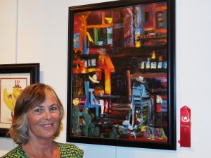 Jan Doherty recalled Cactus Jack's in her red ribbon painting
