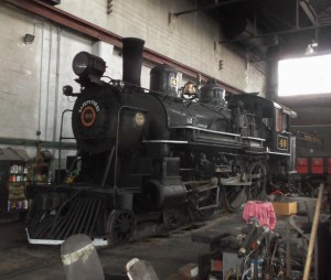 Steam locomotive at the Nevada Northern Railway, Ely, Nevada - July 2014
