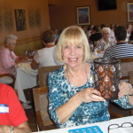 Anne Hunt shows off her winnings from the afternoon's bingo session. Submitted photo.  
