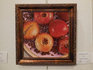web Life-like Pomegranates, painted by Janet Weaver, earned Honorable Mention