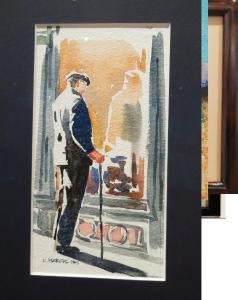 Watercolorist Karen March has entered a series of Paris figures in this year's Lucky 13 exhibition