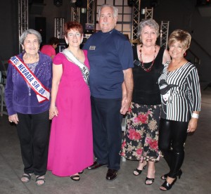 Members of the Ms. Senior Nevada Pageant were in attendance to show their support for the MSMP. From left to right are Dorothy Guralnik, Jean Watkins, Charlie Christy, Dottie Reid and Geni Barton after the gala. Photo by Jim Lavender.