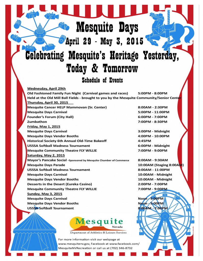 2015 Mesquite Days Poster