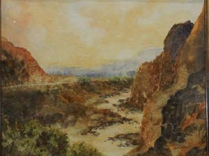 Jan E. Hansen watercolor painting, The Journey, won Best of Show at the Mesquite Fine Arts Gallery. She painted to the poetry of Lin Floyd.