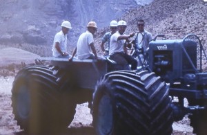 Crew with equipment used to navigate Virgin River