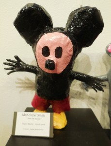 Paper mache by McKenzie Smith of Hughes Middles School welcomes visitors to the Student Art Exhibition at the Mesquite Fine Arts Gallery through May 30. Submitted photo. 