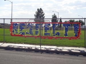 Respect fence banner. Submitted photo.