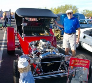 New Mesquite resident Ed Rino entered his customized 1923 Ford T-Bucket in the annual Rotary Car Show and Chili Cook-off Saturday, Oct. 24 at the Eureka Casino Resort. Photo by Burton Weast.