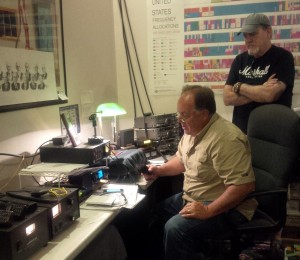 Theron Jensen, left, and Steve Hoff work with ham radios as part of the Virgin Valley Amateur Radio Club. Photo submitted. 