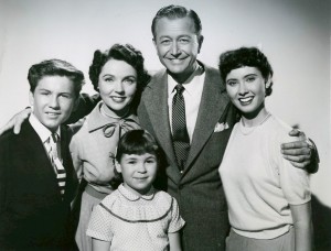 Elinor Donahue with TV parents Robert Young and Jane Wyatt in Father Knows Best
