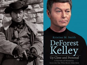 DeForest Kelley as cowboy villain in his pre-Star Trek days and cover of Kris Smith's book.