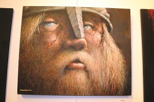 The Viking by Floyd Johnson is one beautiful piece of work being displayed at during the Art Walk exhibit at the Mesquite Fine Arts Gallery now through March 26.  Photo by Teri Nehrenz