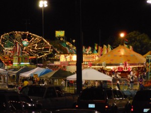 The view of the carnival and midway areas at night can be breathtaking at Mesquite Days. File Photo.