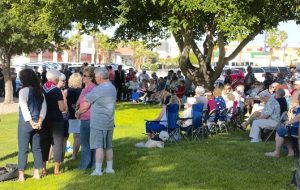 A large crowd attended this year’s Memorial Day ceremony at Veteran’ Memorial Park.