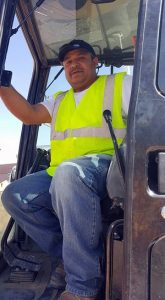 Demetrio Alvarado was the concrete finisher who worked on the original construction of the Beaver Dam High School in 2004.  Now Alvarado is back as the construction foreman for Kokopelli Landscaping who is completing the ground work for the project.  Photo by Teri Nehrenz