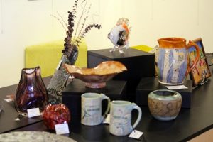 The Mesquite Fine Art Invitational brought in art in a variety of mediums including clay, glass and dry flowers. Photo by Teri Nehrenz