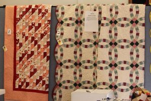 Beautiful hand-made items such as these quilts were available for bargain prices during the Mesquite United Methodist Women’s annual craft boutique and bake sale. Volunteers work tirelessly all year creating merchandise to sell in the boutique. Photo by Teri Nehrenz.